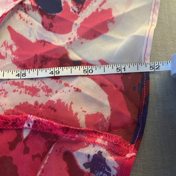 CJ Banks Chiffon Floral Pink/Purple Wrap Maxi Dress with Belt Size 1X. - Picture 12 of 12